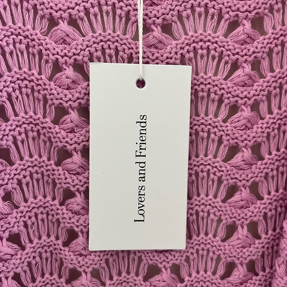 NWT LOVERS & FRIENDS | Pink Cotton Estie Pointelle Knit Top & Pant SET | Size S - Picture 10 of 14